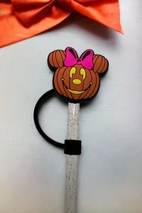 Halloween Time Pumpkin Straw Topper Reusable Straw Protector For Cups - Picture 1 of 1
