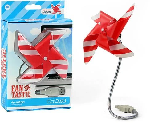 Fan Tastic Pinwheel Shaped USB powered Desk Fan Office Fan By Mustard Great Gift - Image 1 of 1