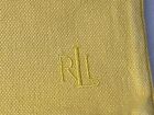 RALPH LAUREN PALE YELLOW TEXTURED EMBROIDERED MONOGRAM 14x26" Pillow cover