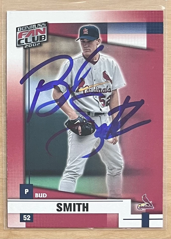 Bud Smith Signed 2002 Donruss Fan Club Baseball Card Auto St Louis Cardinals - Image 1 of 1
