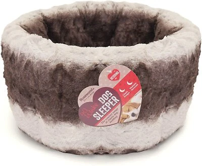 Cama de remolino gris palo de rosa y crema plus lavable a máquina  Foto 1 de 4