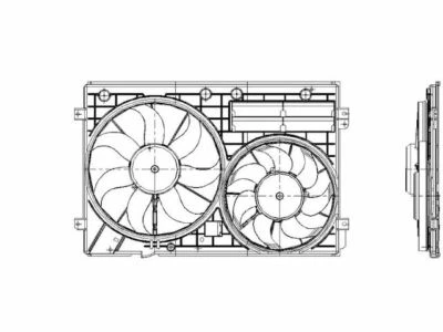 Conjunto de ventilador de radiador para Volkswagen Passat CC 2009-2010 TYC 77724YS Foto 1 de 2