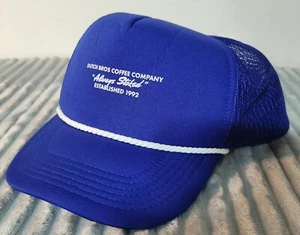 Dutch Bros Retro Foam Trucker Snapback Hat Blue Mesh Rope Coffee Co Vtg Style - Picture 1 of 7