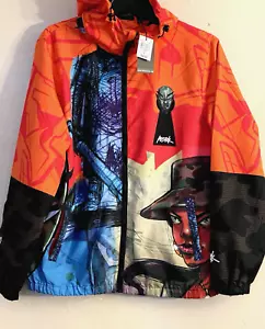 AUTHENTISCHE TANGO HOTEL x ABSTRK GRÖSSE L MODEKUNST $ 98 WINDBREAKER KAPUZENJACKE - Bild 1 von 19