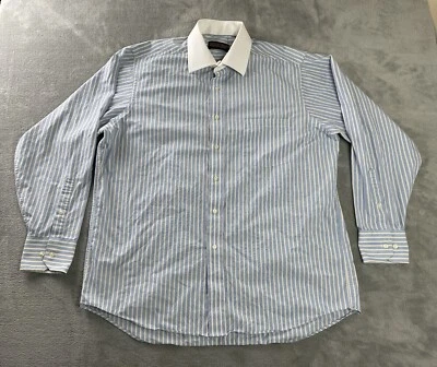 Camisa de vestir Donald J Trump para hombre 16,5 34/35 L colección exclusiva rayas azules Foto 1 de 4