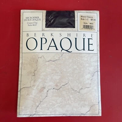 Berkshire Opaque Vintage 4620 Black Cherry Size 1-2 Control Top Pantyhose - Image 1 of 4