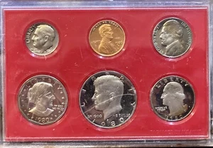 1980 S US Mint 6 Münzen Proof Set getönt - Bild 1 von 2
