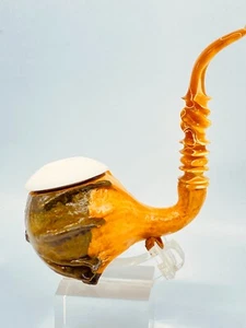 S.YANIK MEERSCHAUM Pipe REAL GOURD CALABASH NR 767 - Picture 1 of 10