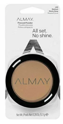 Almay All Set No Shine Pressed Powder 400 Medium Meets Deep. Carded - Image 1 of 3