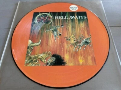 SLAYER - HELL AWAITS  1.PRESS NUM. PICTURE DISC (USA) 1985     METALLICA,EXODUS - Image 1 of 4
