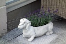 Blumenkübel Pflanz Kübel Dekoration Figur Blumentöpfe Garten Vasen Hund S103113