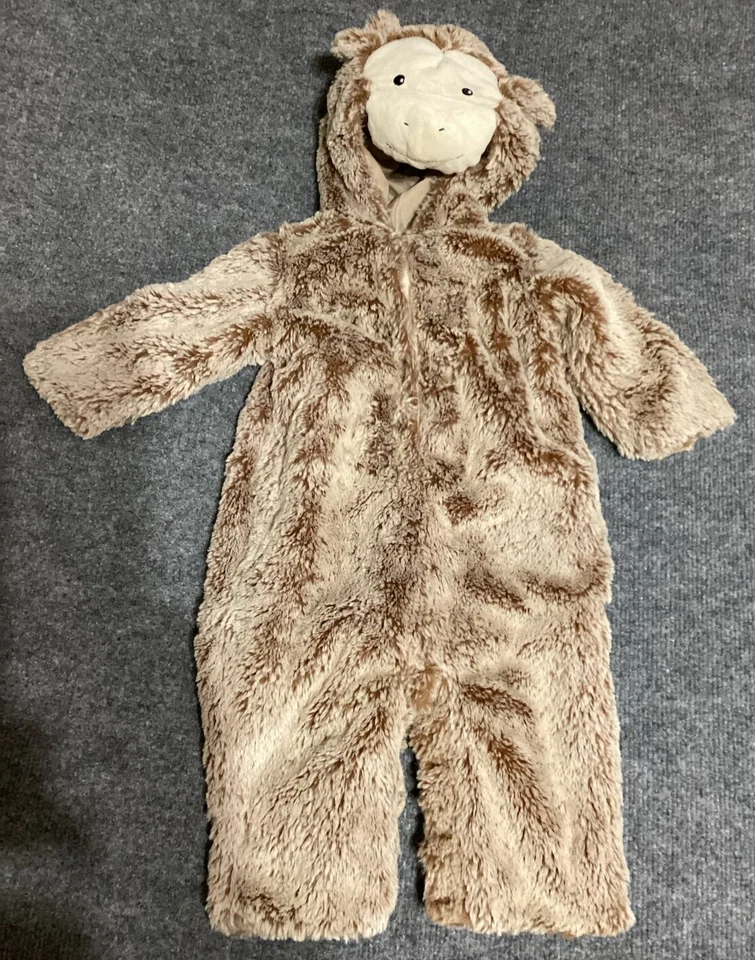 Pottery Barn Kids Monkey Costume Size 6 12 Months Snap Closure Snap Halloween - Image 1 of 4