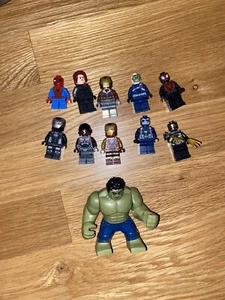 lego marvel super hero minifigure lot hulk war machine spiderman miles - Picture 1 of 2