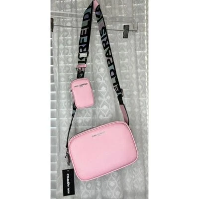 Bolso Bandolera Karl Lagerfeld Rosa Polvo Rubor Maybelle Cámara Nuevo con Etiquetas Foto 1 de 4