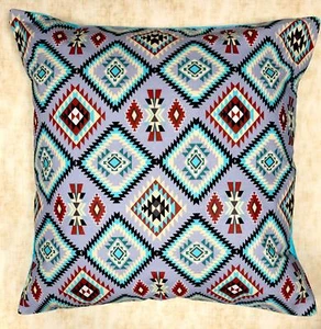 Aztec Navajo Style Cushion Cover Decor Case fits 18" x 18" 100% Cotton Fabric - Picture 1 of 2