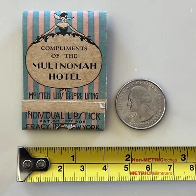 Lápiz labial de colección Multnomah Hotel Tracy Inc MidCentury manejo el mismo día y rápido USPS Foto 1 de 4