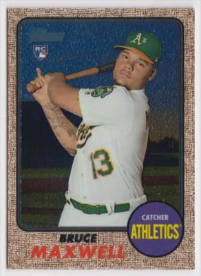 2017 Topps Heritage High Chrome Rookie #THC-584 Bruce Maxwell 938/999 Athletics - Image 1 of 2