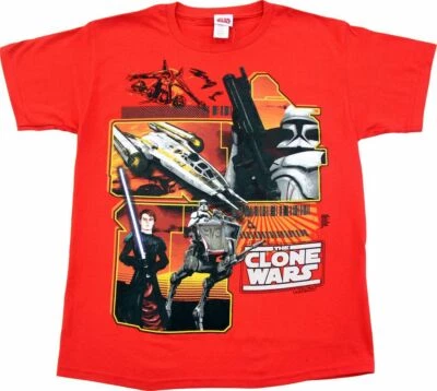 Camiseta ligera de moda de la serie de televisión animada Star Wars Clone Wars para niños pequeños Foto 1 de 4