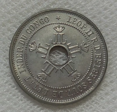 MONEDA DE 20 CÉNTIMOS ESTADO LIBRE DEL CONGO 1906 SIN CIRCULAR DE COLECCIÓN 100.000 Foto 1 de 2