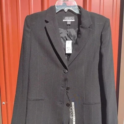 Chaqueta Blazer Negra Talla 10 NUEVA CON ETIQUETAS $80 Minorista Informal Corner Annex Essentials Foto 1 de 4