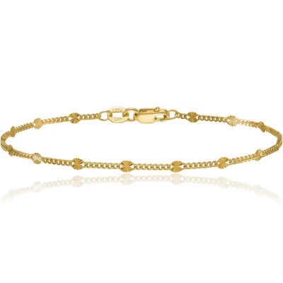 14K Solid Yellow Gold 2.8mm Link Chain Bracelet - Image 1 of 4