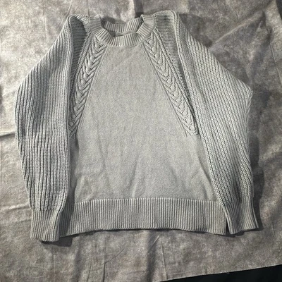 Simply Vera Vera Wang Light Gray Crew Neck Sweater Size Med - Image 1 of 4