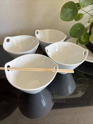 Juego de 4 cuencos de sopa de fideos ramen de porcelana Kai de caja y barril con resto de palillos de 6 pulgadas Foto 1 de 3