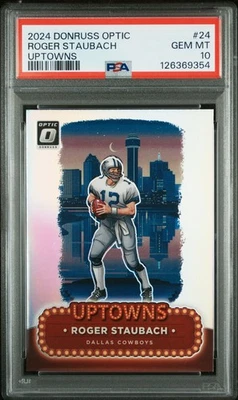 Donruss Optic Roger Staubach #24 Uptowns 2024 PSA 10 GEMA COMO NUEVO Foto 1 de 2
