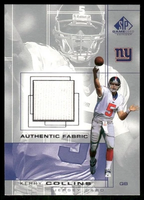 2001 SP Game Used Edition #KC Kerry Collins Authentic Fabric - Image 1 of 2