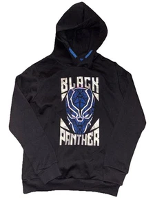 Brand New With Tags Marvel Kids Black Panther Hoodie Black Size L (10-12) - Picture 1 of 7