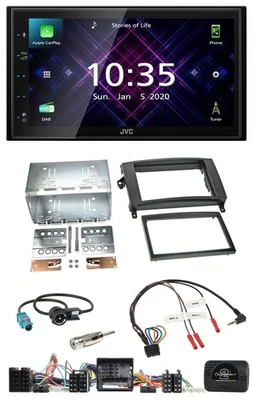JVC DAB 2DIN Lenkrad Bluetooth USB Autoradio für Mercedes A- B-Klasse W169 T245 - Bild 1 von 4