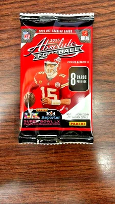 (4) Lote de tarjetas de fútbol americano Panini Absolute NFL 2025 paquete sellado de fábrica de caja Foto 1 de 2