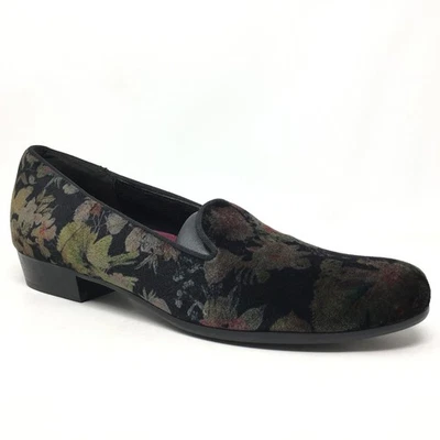 Мокасины женские Munro American Cerise размер 9,5 черные зеленые цветочный бархат - Изображение 1 из 4