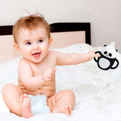 Baby Schnabeltasse mit Panda-Motiv 200 ml Silikon zum selbstständigen Trinken l - Bild 1 von 4