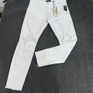 JORDAN CRAIG Ross Asbury Denim Hombre 38x34 Blanco - Nuevo Con Etiquetas - Imagen 1 de 7
