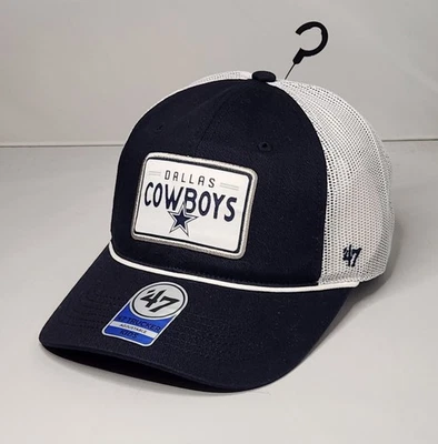 Chapéu ajustável Dallas Cowboys 47 Brand Kids Rhett Trucker azul marinho e branco - Imagem 1 de 4