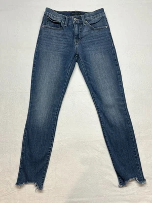 Lucky Brand tiro medio ajustado Ava para mujer talla 4/27 azul lavado medio Foto 1 de 4