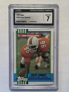 1990 Topps Cortez Kennedy #334 - CGC 7 - Rookie RC Seattle Seahawks HOF - Picture 1 of 1