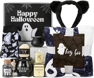 Boo Basket Gifts for Women Teen Girls, Boo Basket Stuffer with Witch Brew Mug - Picture 1 of 7