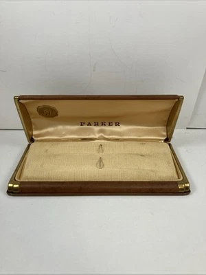 Original PARKER 51 Leather Pen & Pencil Case Oriental Yellow Inside CASE ONLY - Image 1 of 4