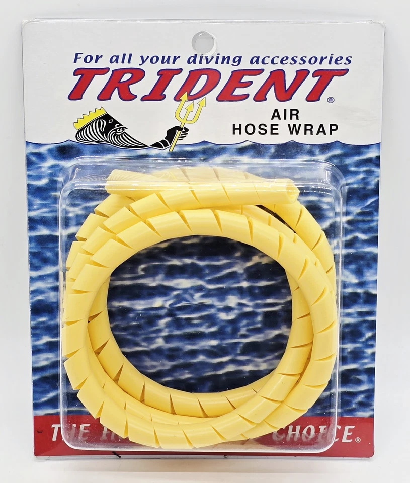 NOS Trident Scuba Diving Mesh Air Hose Wrap AA98 37" Yellow