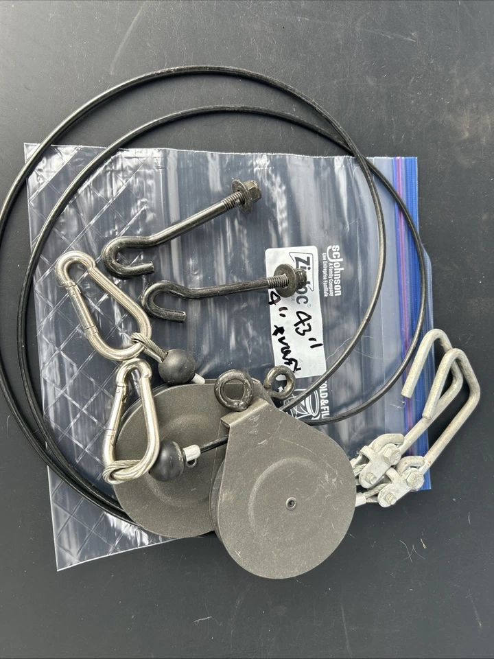 Bowflex Replacement Cables Hooks Hardware 4” Pulleys 43” Cables OEM Good Cond - Image 1 of 1