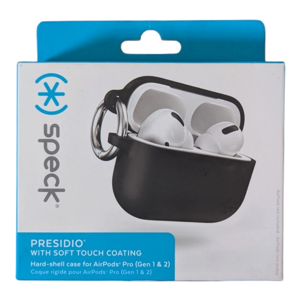 P9. Speck Presidio 保护壳 适用于 AirPods Pro(第 1 代和 2 代)黑色 — 第 1/1 张图片