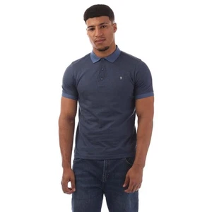 Polo para hombre Farah Stafford en azul - Imagen 1 de 4