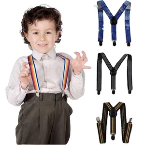 Patterned Suspenders Children Kids Adjustable Elastic Clip On Braces Boys Girls - Picture 1 of 151