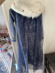 Kids Princess Elsa Dress Girls Cosplay Costume Birthday Party Snow Queen Dress 6 - Picture 1 of 2