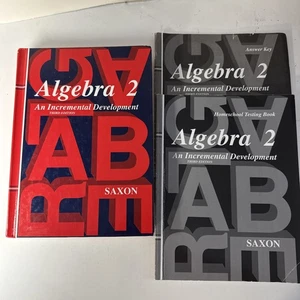Saxon Algebra 2 SET (3rd  Edition)Textbook, Answer Key & Test Forms (cover Wear) - Bild 1 von 4