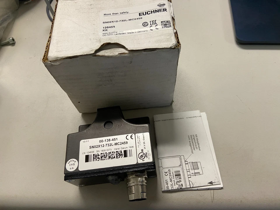 CUTLER-HAMMER NEW EUCHNER SN02X12 732L MC2459 Proximity Switch Safety Sensor 40mm