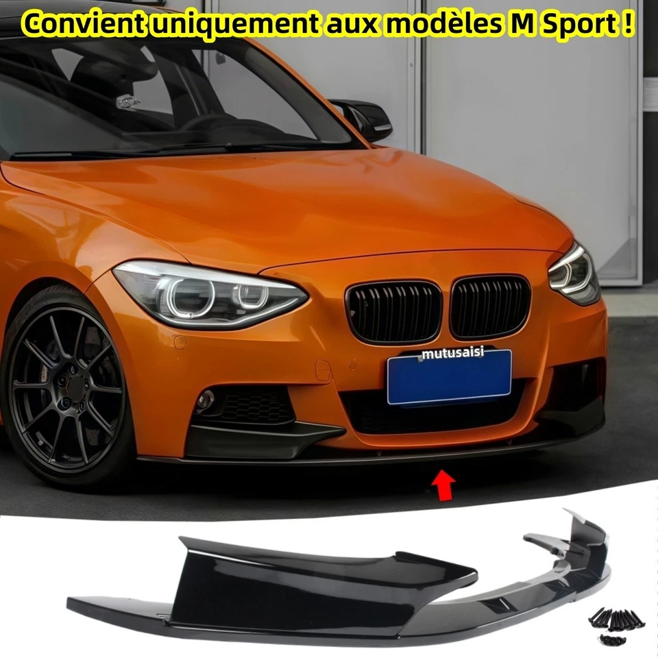MUTUSAISI pour BMW Serie 1 F20 F21 M Sport M135i 2012-2014 Séparateur Lèvre noir avant
