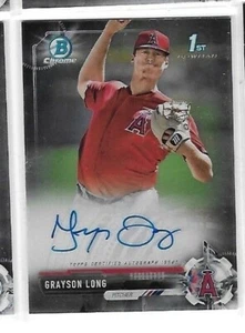 2017 BOWMAN CHROME AUTOGRAPH  GRAYSON LONG ANGELS AUTO - Picture 1 of 1